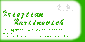 krisztian martinovich business card