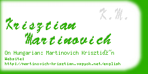 krisztian martinovich business card